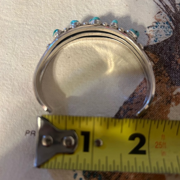 Sterling Silver Turquoise Cuff Bracelet - Picture 6 of 9